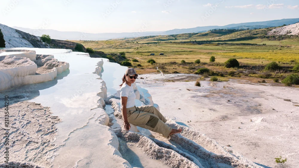 White travertine terraces of Pamukkale